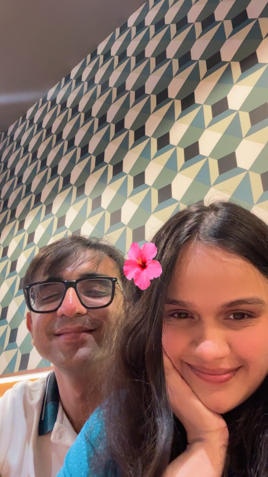 Bilv and Vinanti dressed up on a date