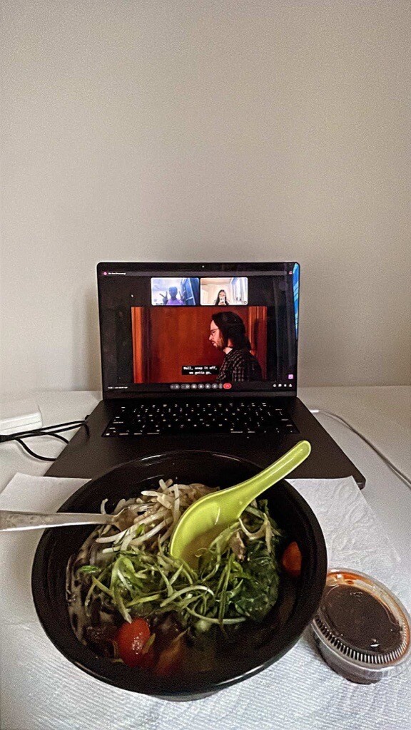 A bowl sent to Vinanti from Ahmedabad, with Bilv present on their GMeet call