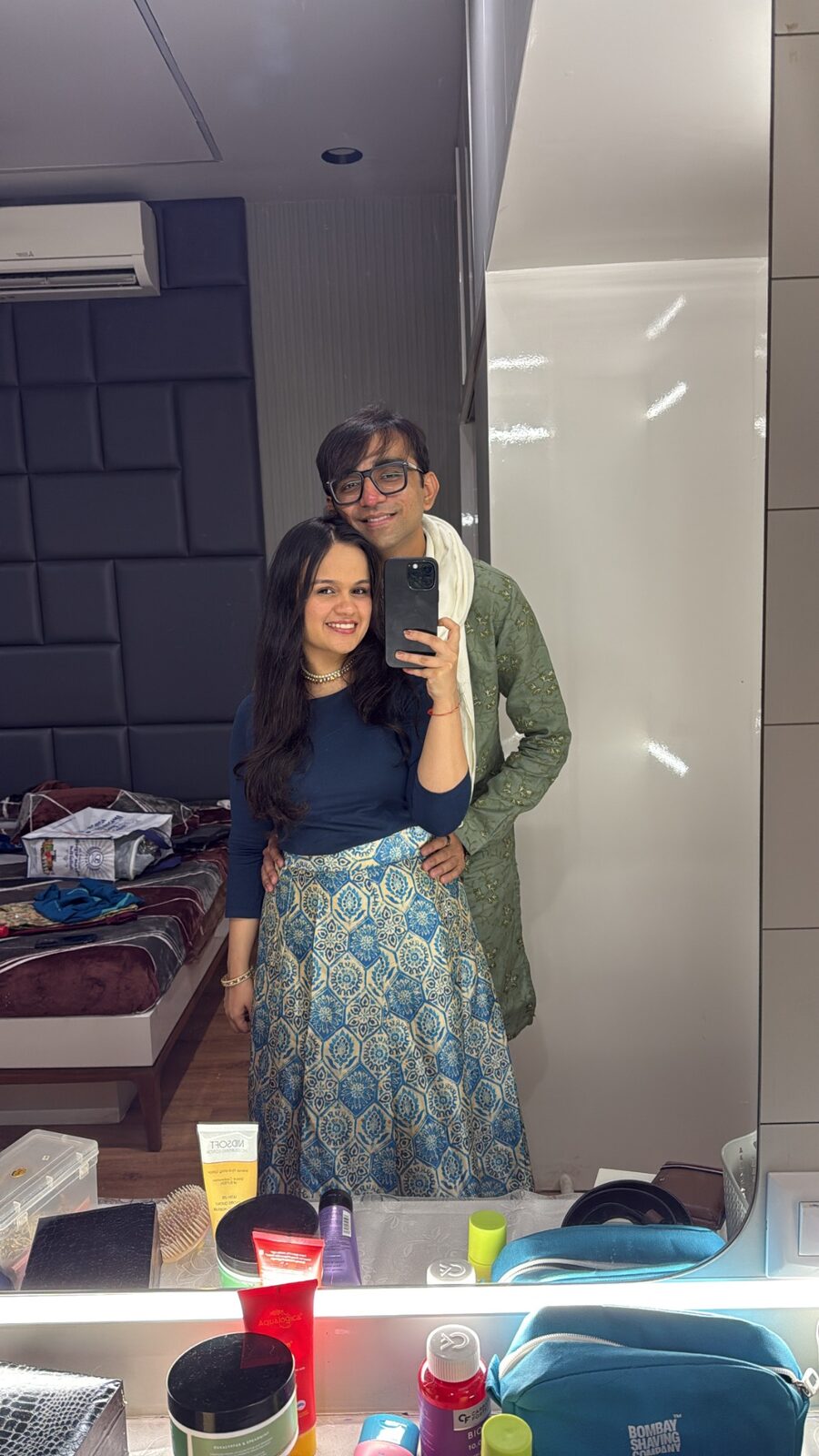 Bilv and Vinanti getting ready for Malhar's wedding