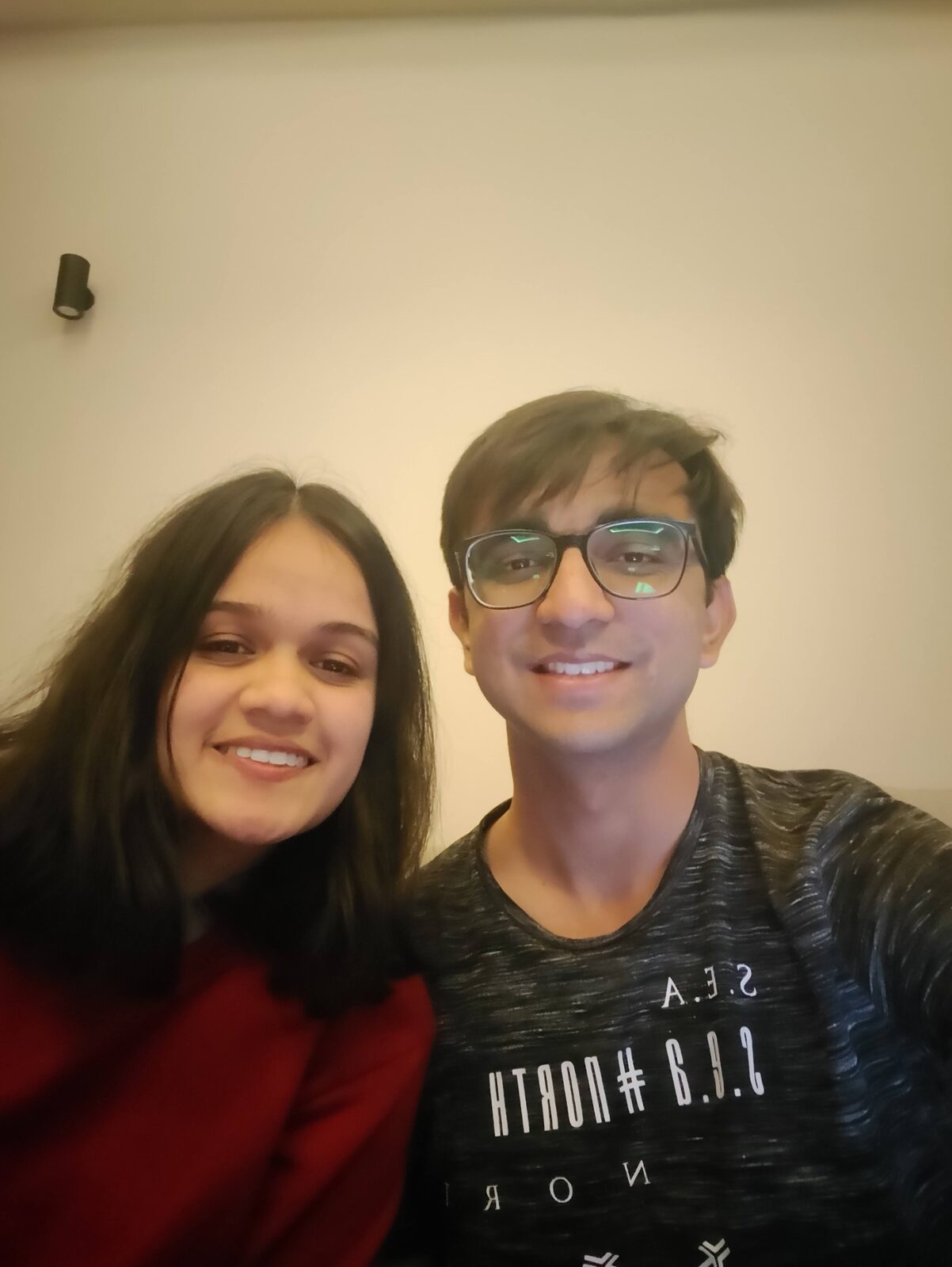 Bilv and Vinanti smiling together